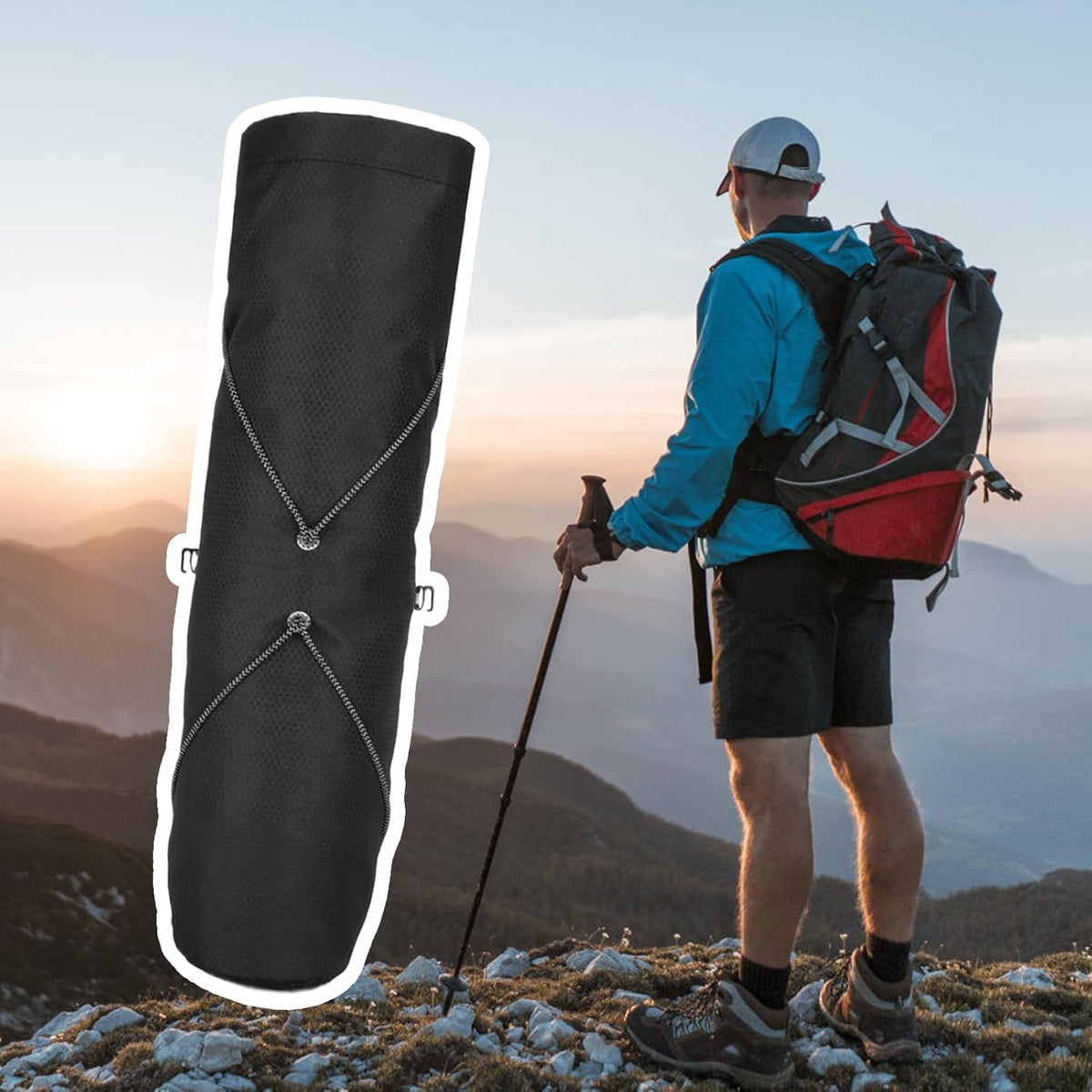 Lichtgewicht trekkingstok quiver tas