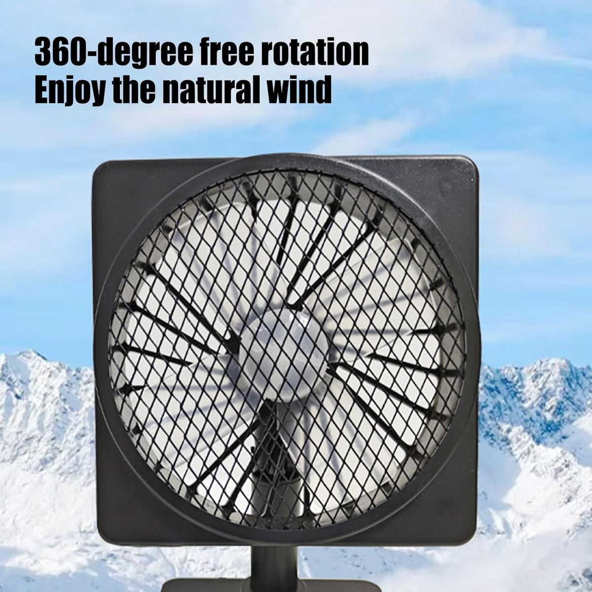 12V USB luchtcirculator auto koelventilator met 360° rotatie