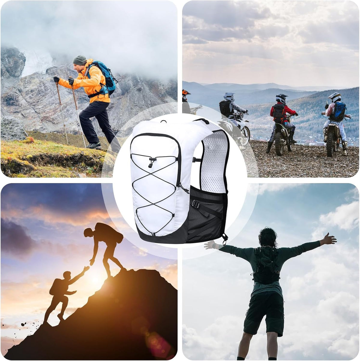 Hardloopvest rugzak – lichtgewicht hydratatiepakket voor trail & fietsen