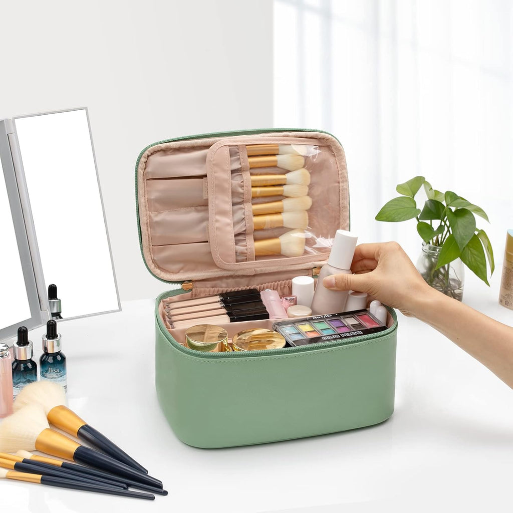 Reisvriendelijke make-up organizer, uitgerust met verdelers — afbeelding 14