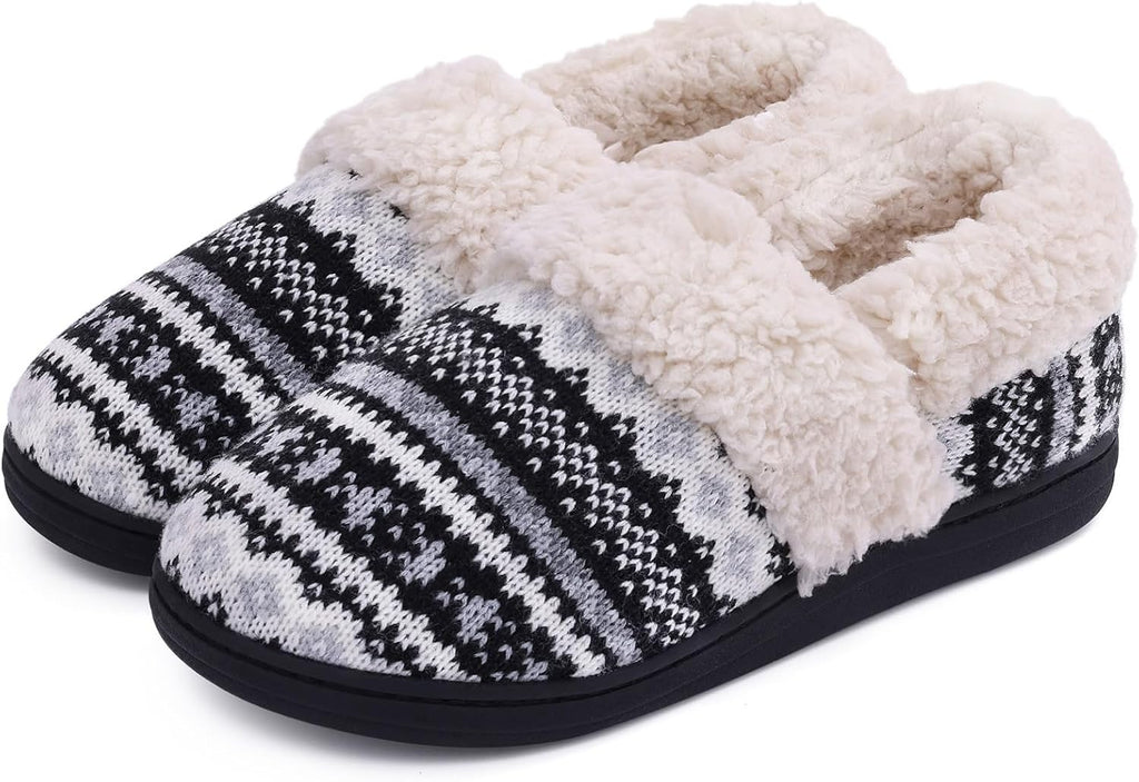 Winterse gebreide pantoffels