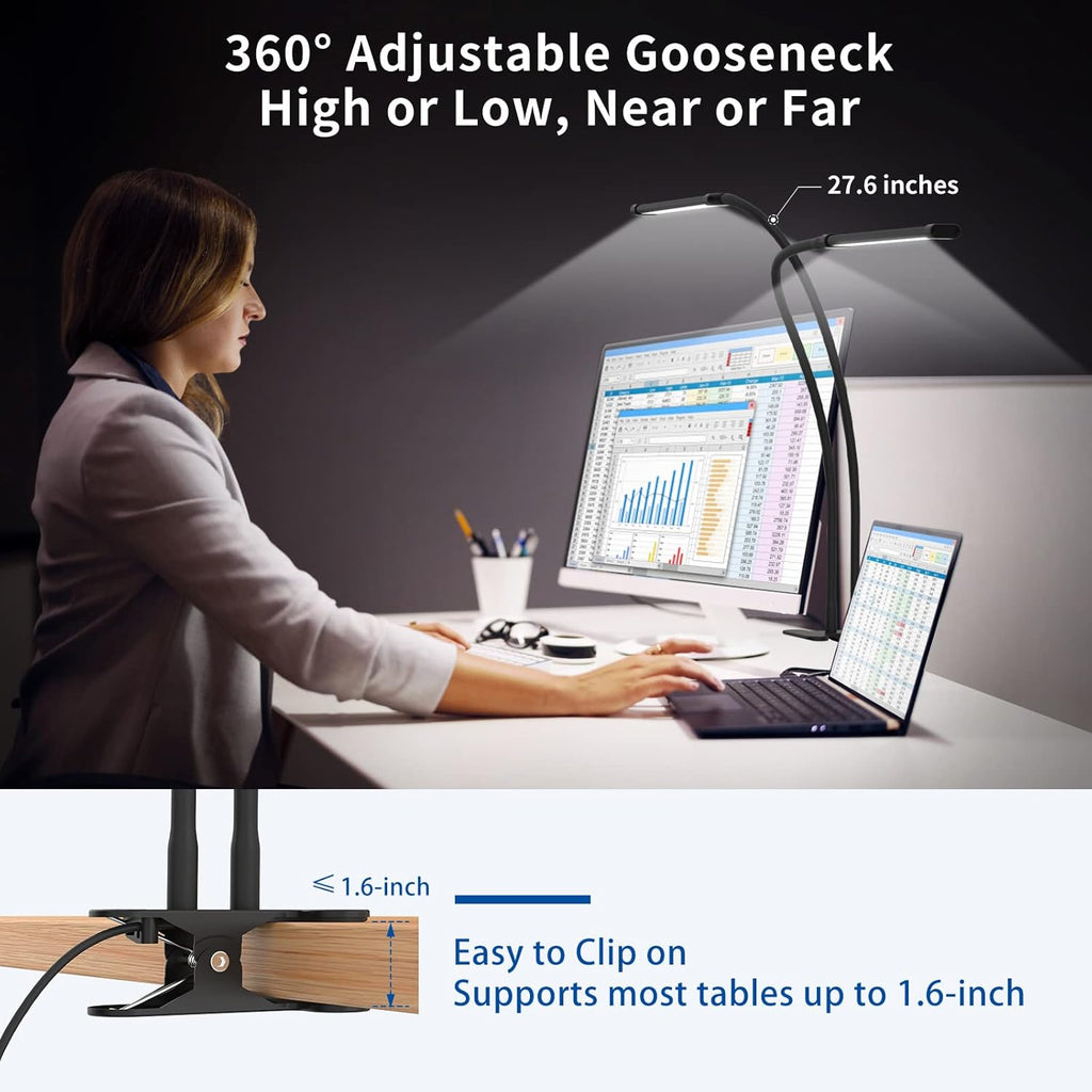 77 LED bureau klem lamp met 70cm flexibele hals