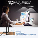 77 LED bureau klem lamp met 70cm flexibele hals