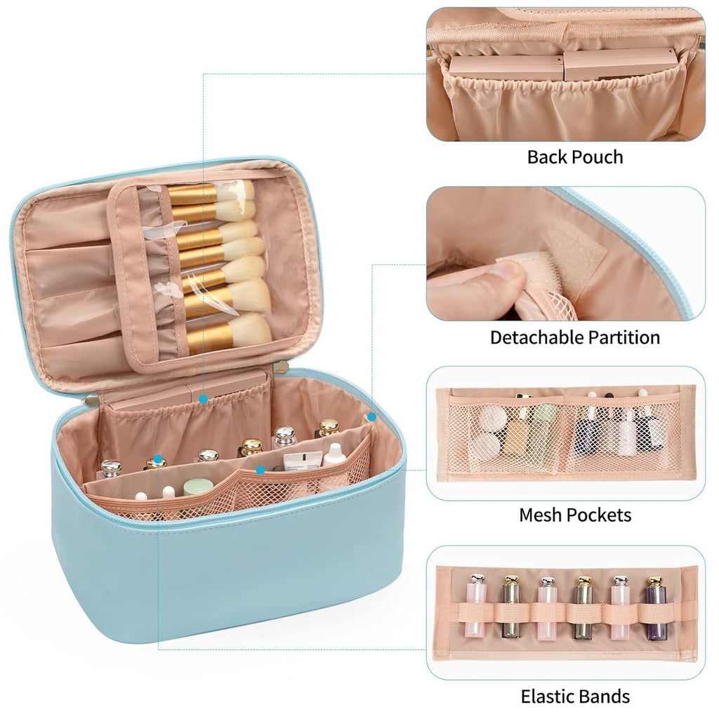 Reisvriendelijke make-up organizer, uitgerust met verdelers