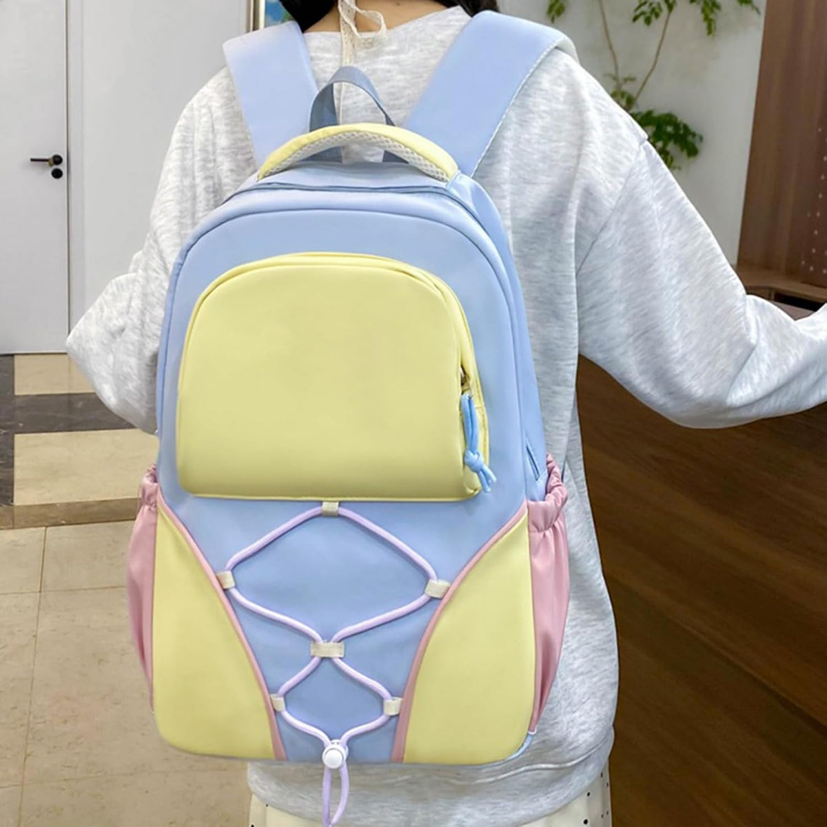 Schooltas set – grote capaciteit studentenrugzak met pennenhouder & tassen