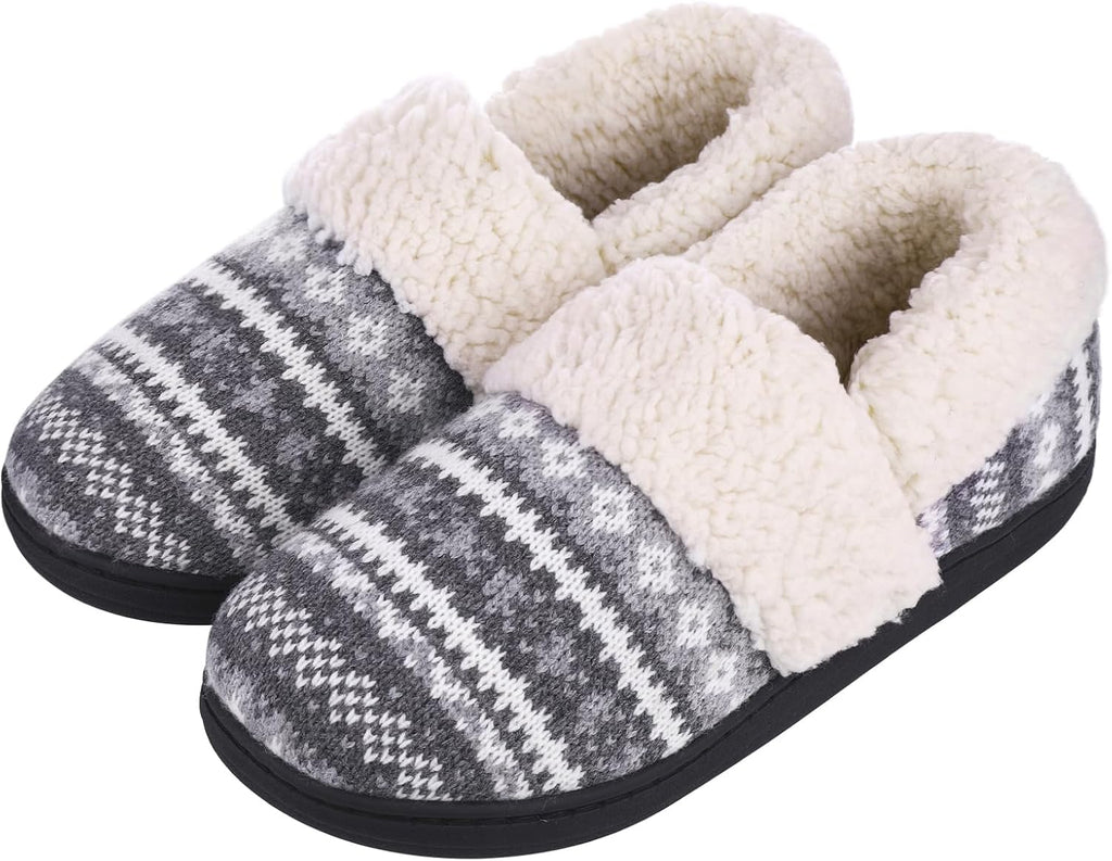 Winterse gebreide pantoffels