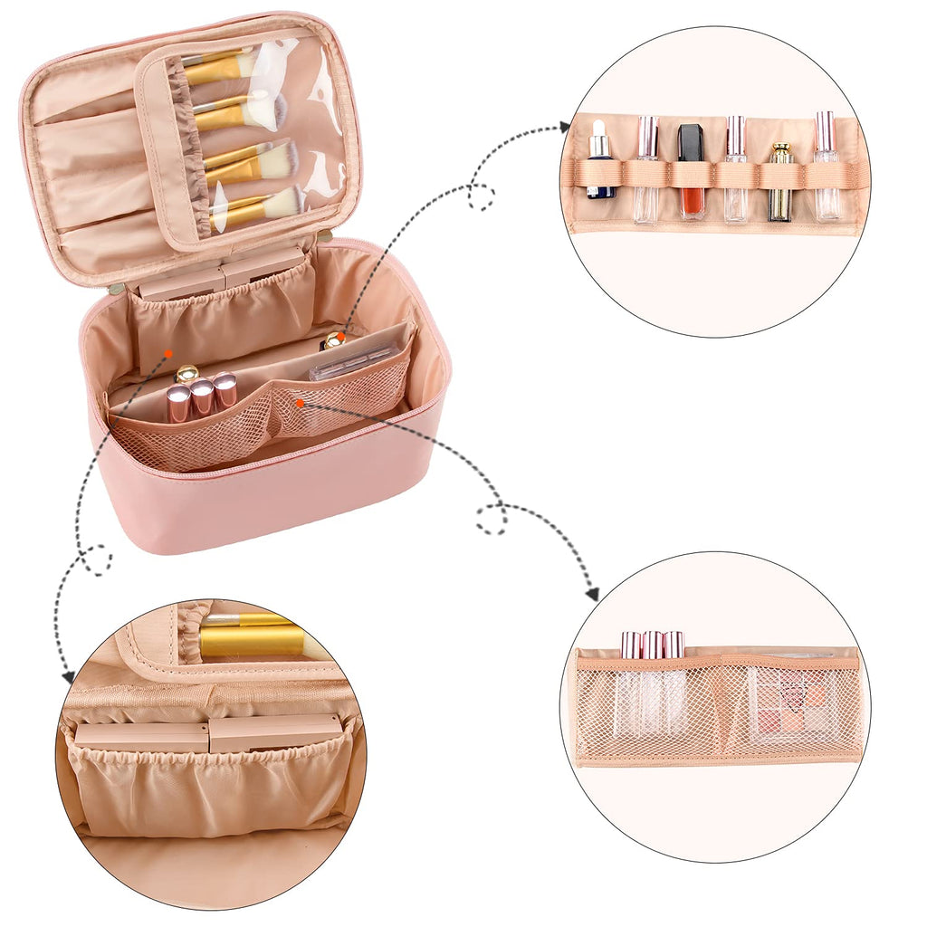 Reisvriendelijke make-up organizer, uitgerust met verdelers — afbeelding 10