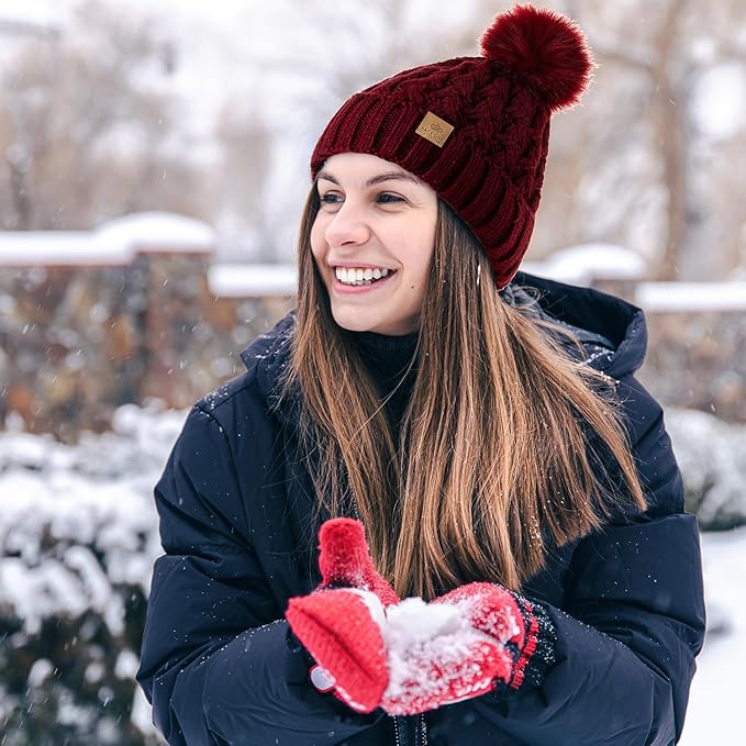 Winter pom beanie