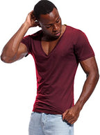 Lässig en figuuraccentuerend heren V-hals T-shirt