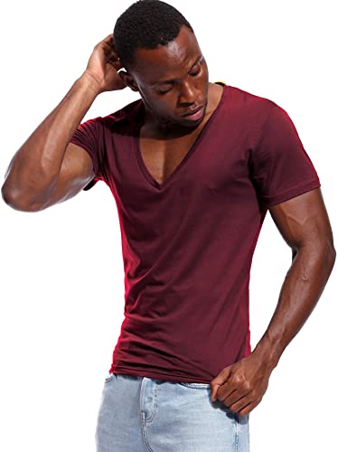 Lässig en figuuraccentuerend heren V-hals T-shirt