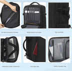 Uitschuifbare vacuüm reisrugzak 56–75L met pomp