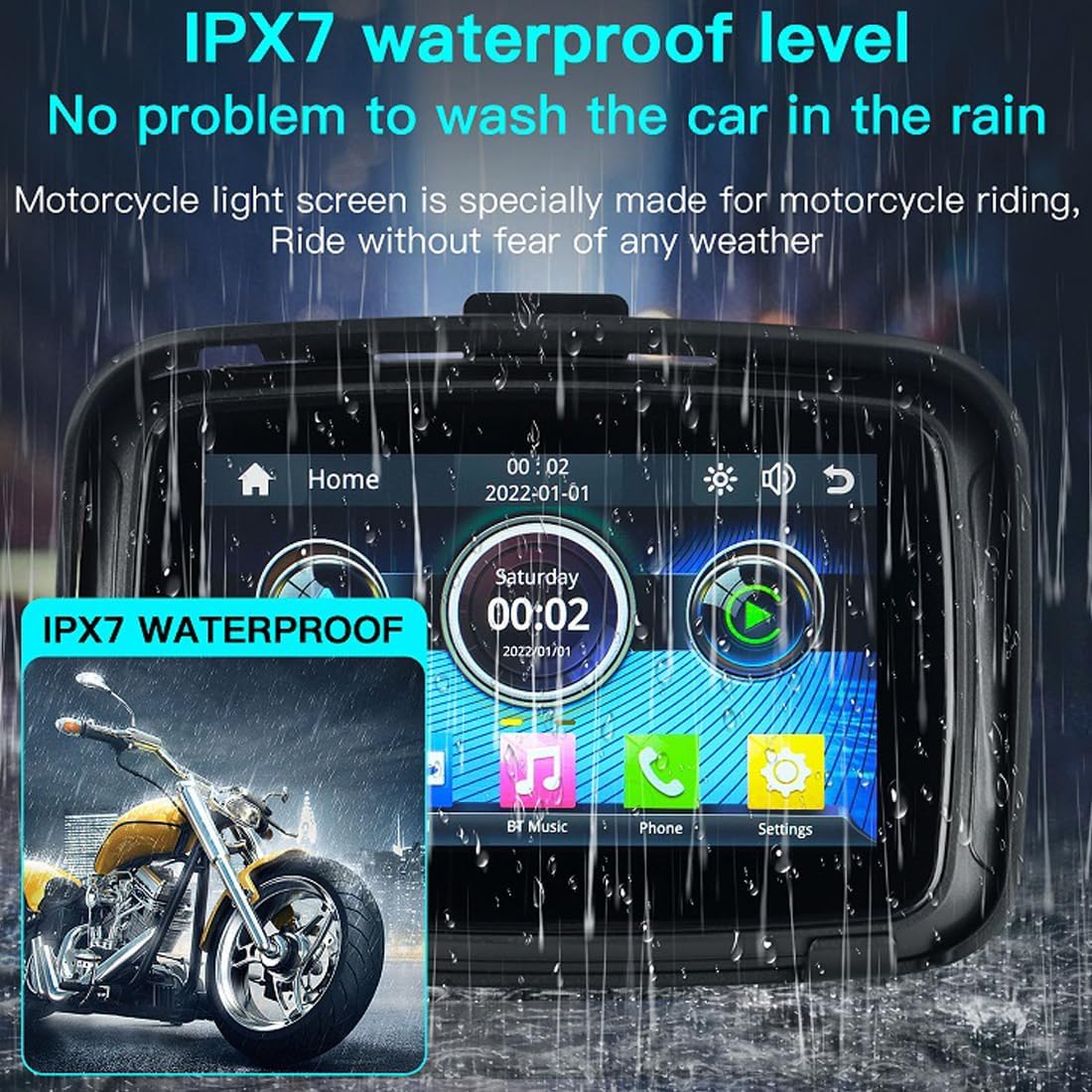 Draagbare motormonitor met 5" (12,7 cm) ips-scherm