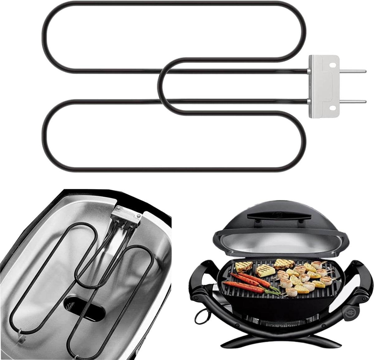 Hoge vermogen RVS grill verwarmingsspoel 2200W voor buiten elektrische BBQ