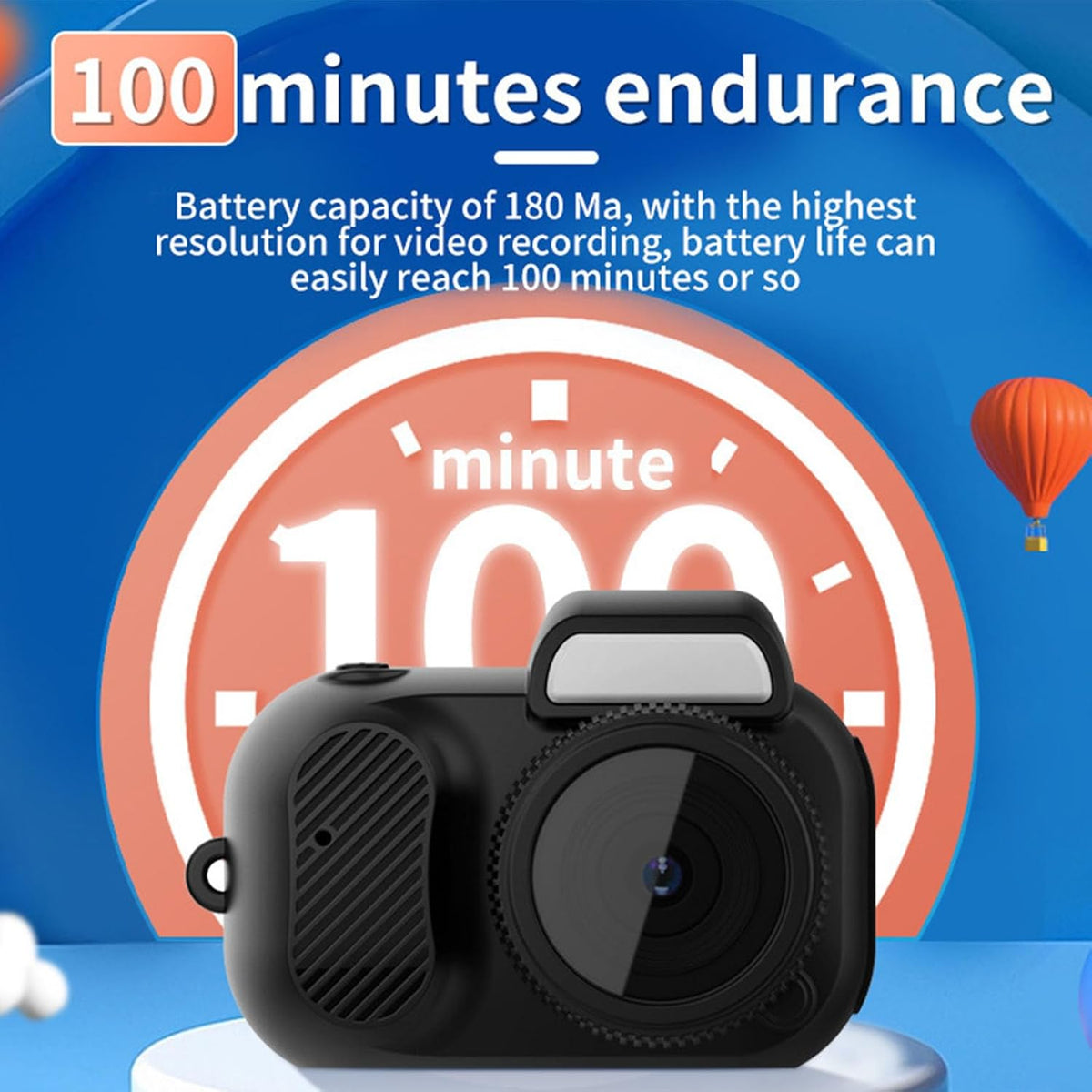 Mini digitale camera 1080P kleuren scherm en 100 minuten batterij