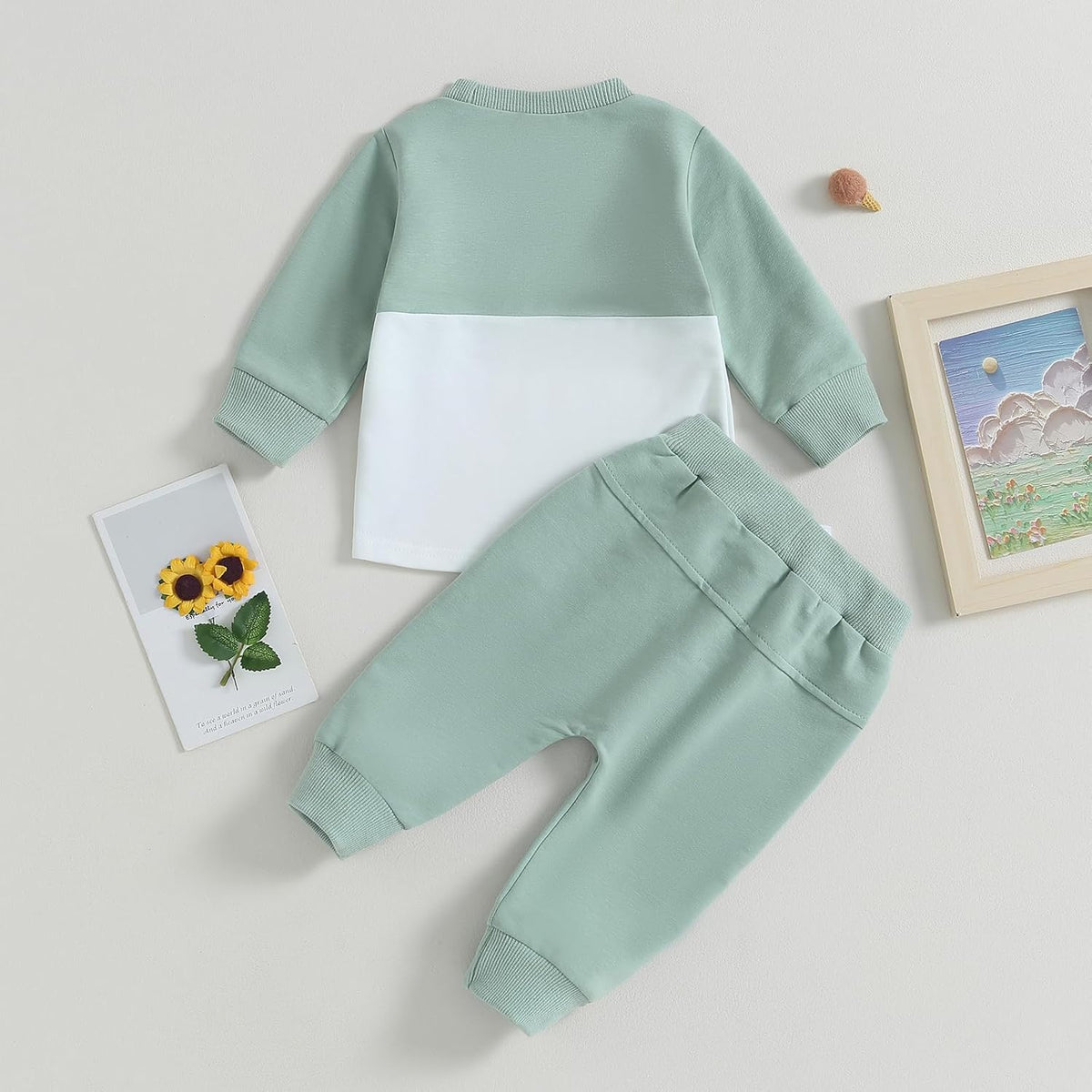 Baby jogger set winter – contrast sweatshirt en broek
