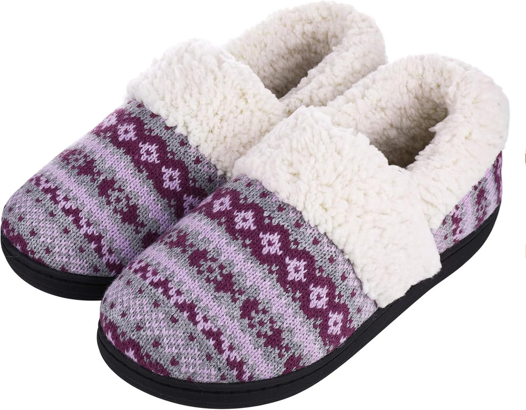 Winterse gebreide pantoffels