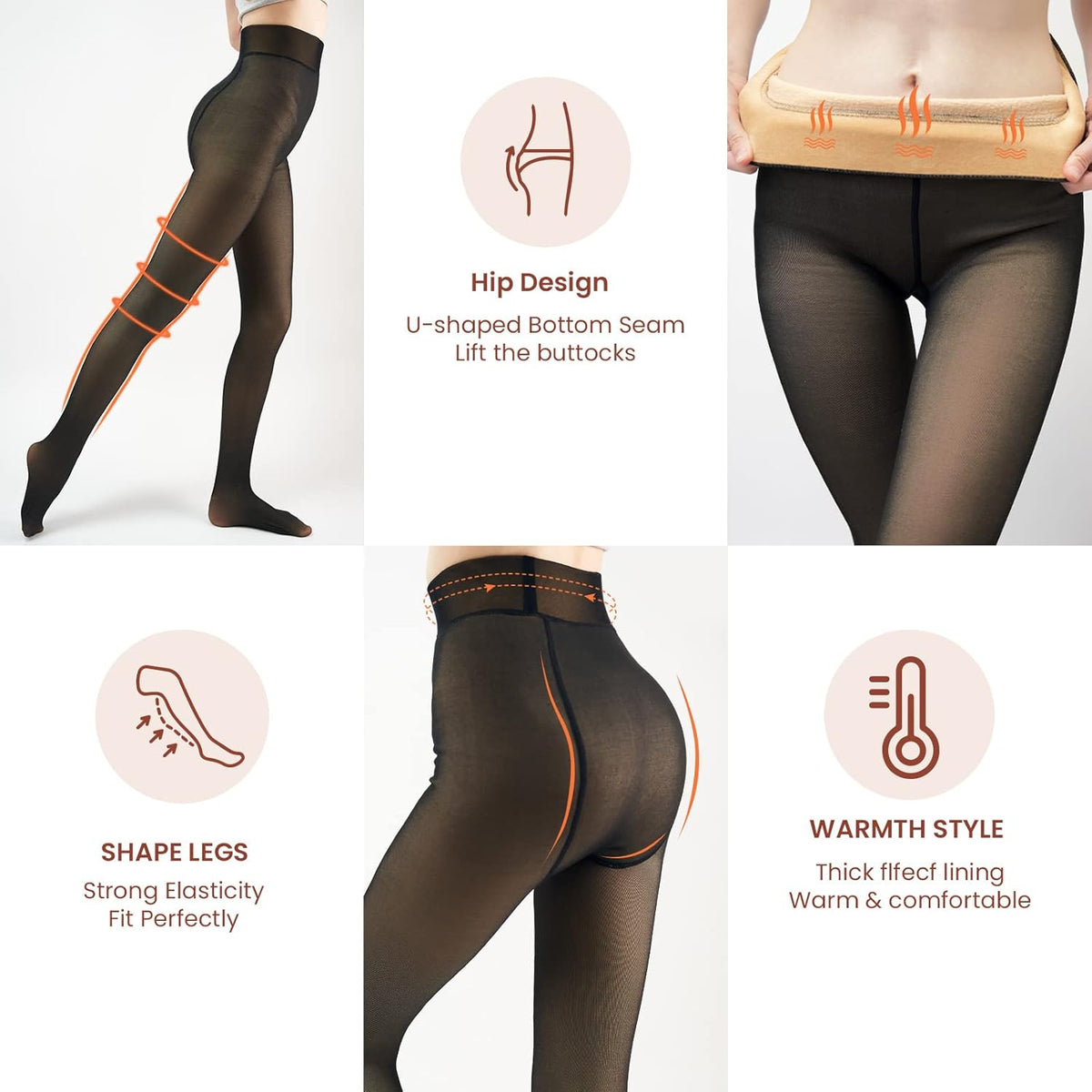 Fleecegevoerde panty