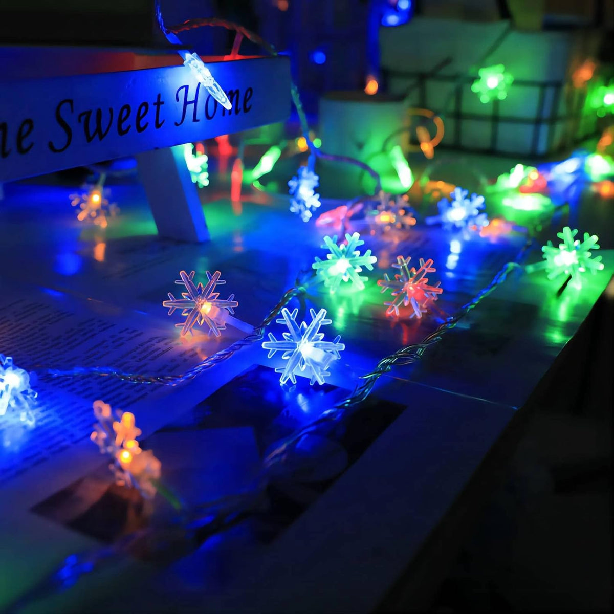 Sneeuwvlok LED lichtslinger (6 m)