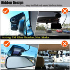 WiFi verborgen dash cam 1080P met 170° groothoek en g-sensor