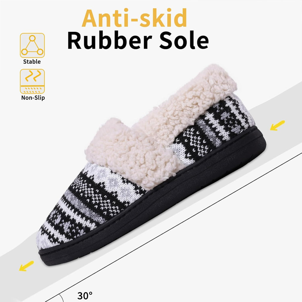 Winterse gebreide pantoffels