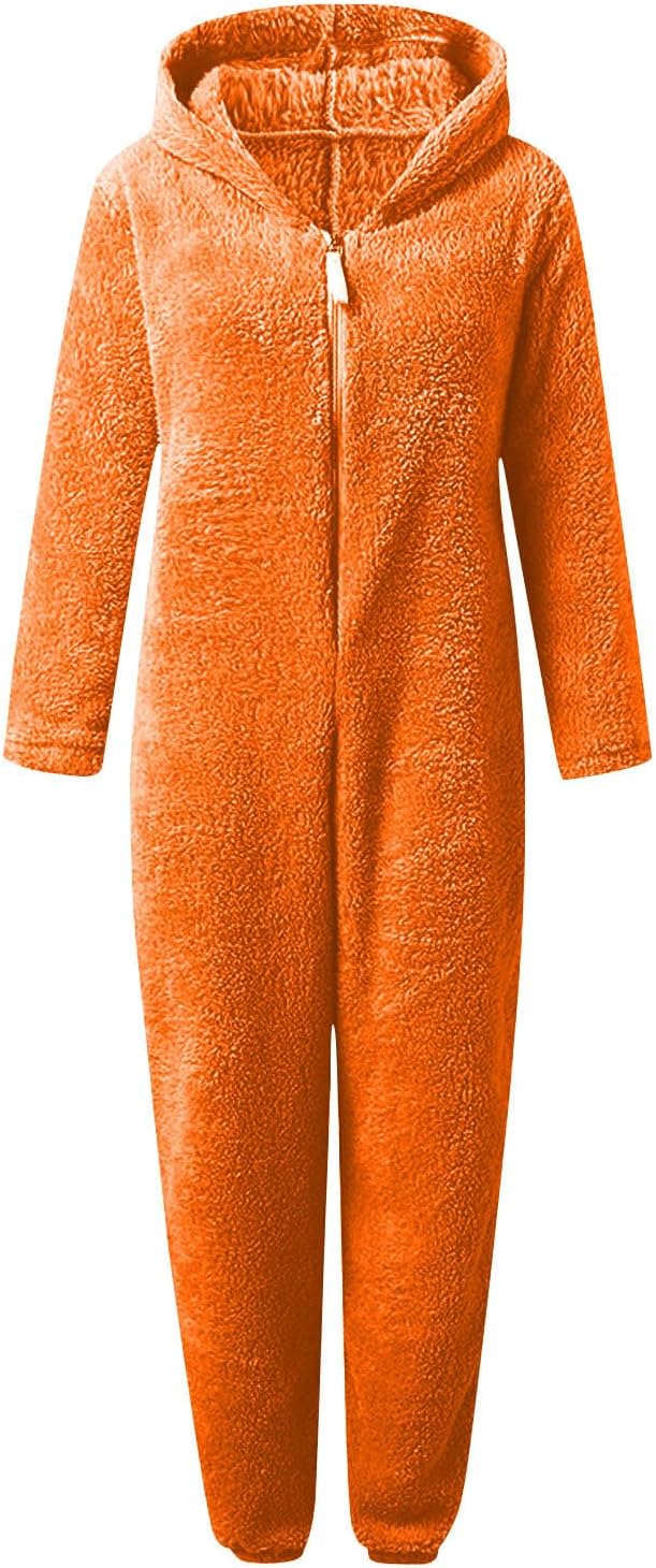 Sherpa Fuzzy Onesie met Capuchon