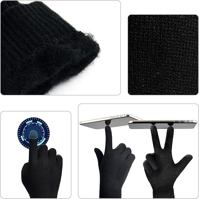 Heren winter beanie & handschoenen set