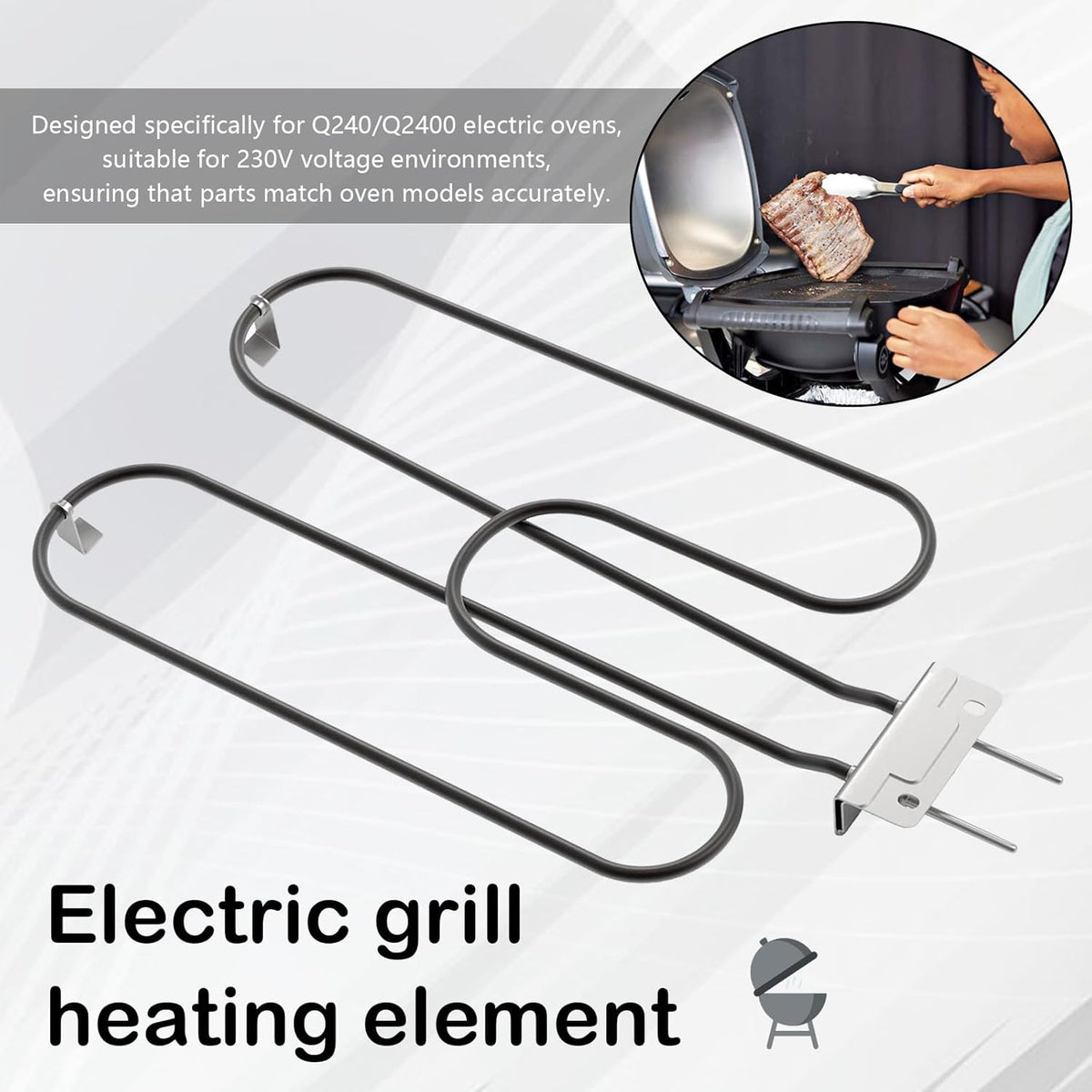 Hoge vermogen RVS grill verwarmingsspoel 2200W voor buiten elektrische BBQ