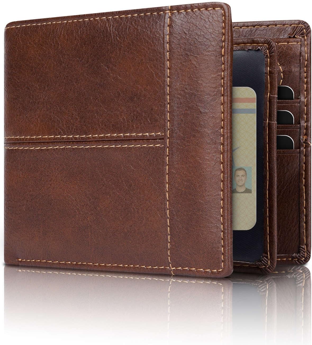 RFID-Blocking leren bifold portemonnee voor mannen — afbeelding 5