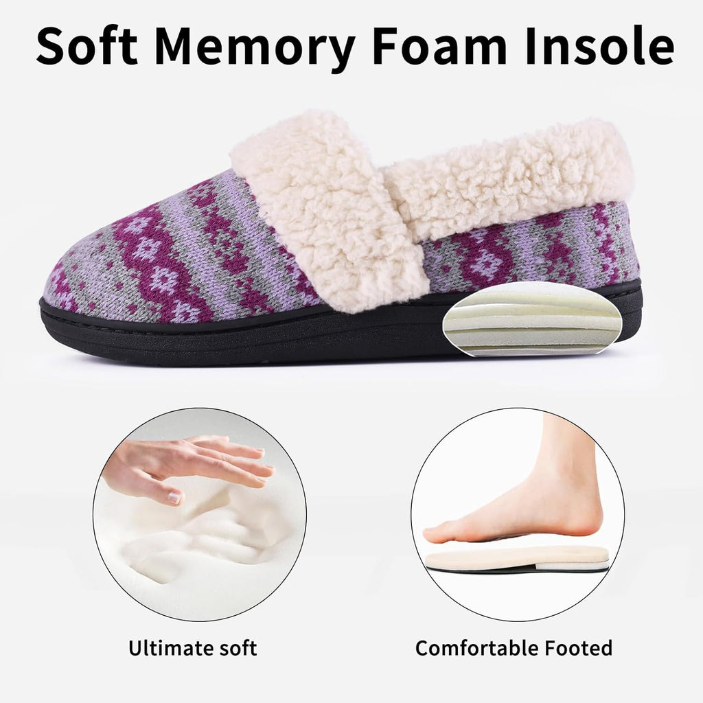 Winterse gebreide pantoffels