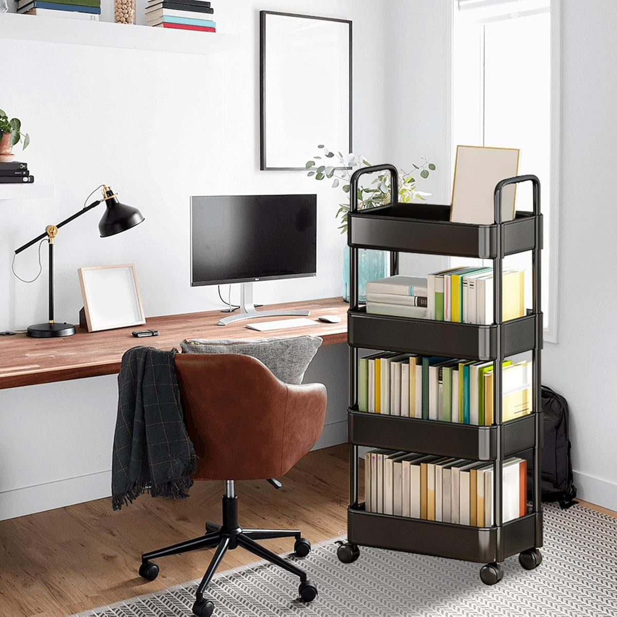 Rollende utility kar met wielen & handvat