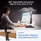 77 LED bureau klem lamp met 70cm flexibele hals