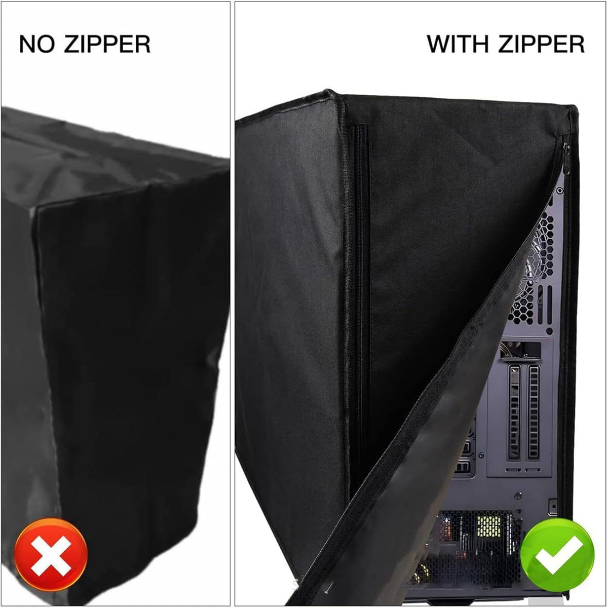 Computer CPU stofhoes met ritsen