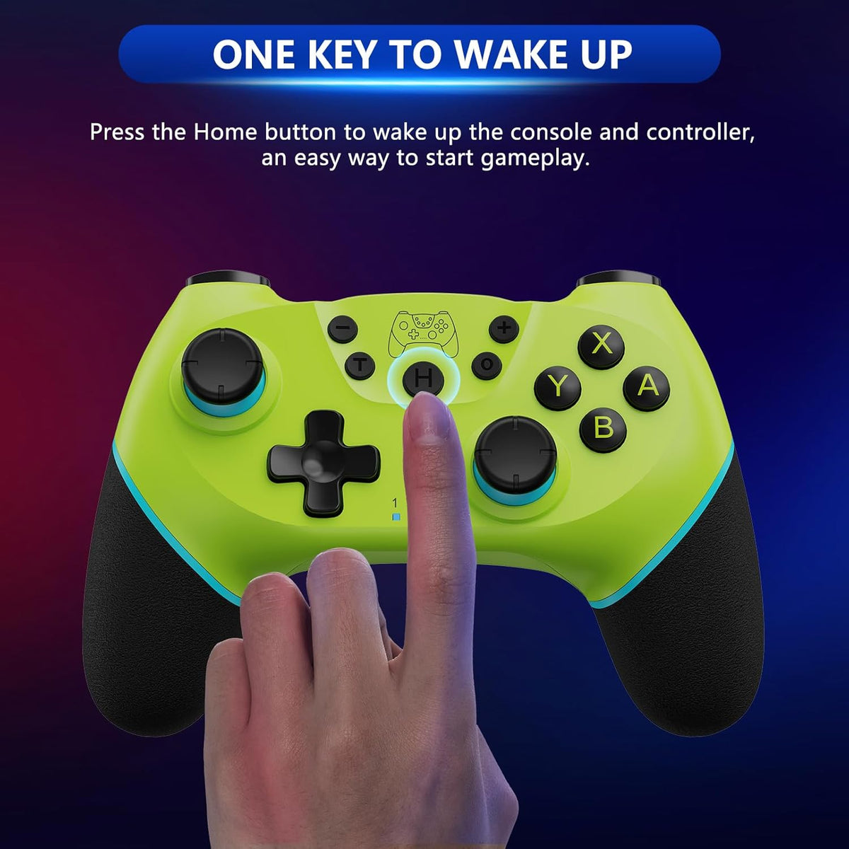 Draadloze switch-controller met hall effect joysticks en turbo-functie