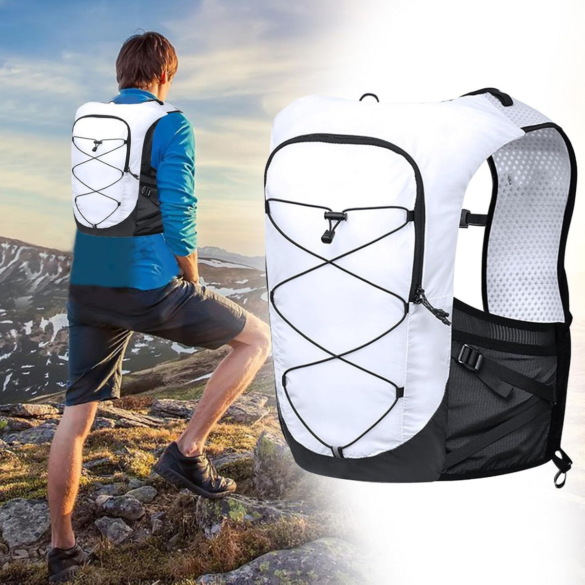 Hardloopvest rugzak – lichtgewicht hydratatiepakket voor trail & fietsen