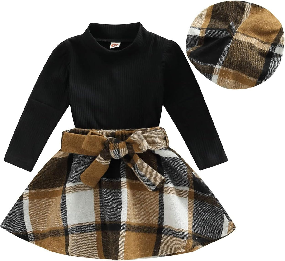 Baby winterset – gebreide coltrui en rokjesset