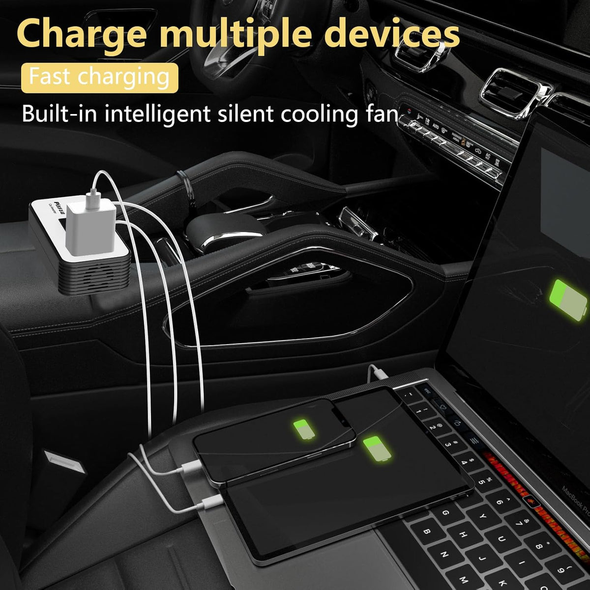 Auto-omvormer van 12 V DC naar 220 V AC, 200 W, met USB-C en snellader — afbeelding 7