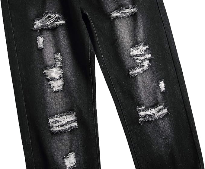 Heren slim-fit ripped jeans