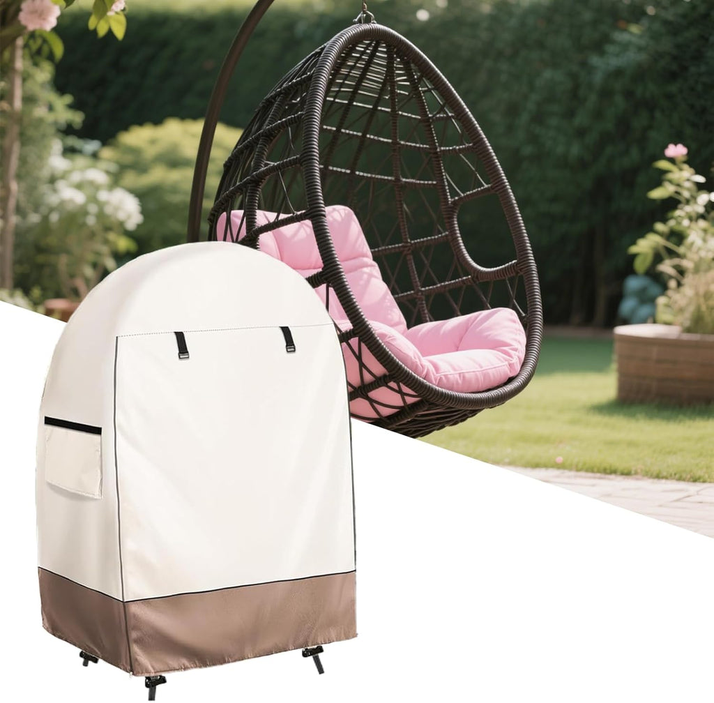 Eivorm stoel cover met dubbele rits