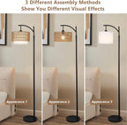 Boogvloerlamp met afstandsbediening & verwisselbare kappen