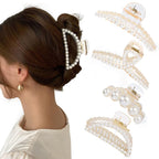 Parel haarklemmen - 4-Pack