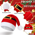 Gebreide kerstman & elf mutsen set