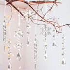 Kristallen kerst ornamenten set