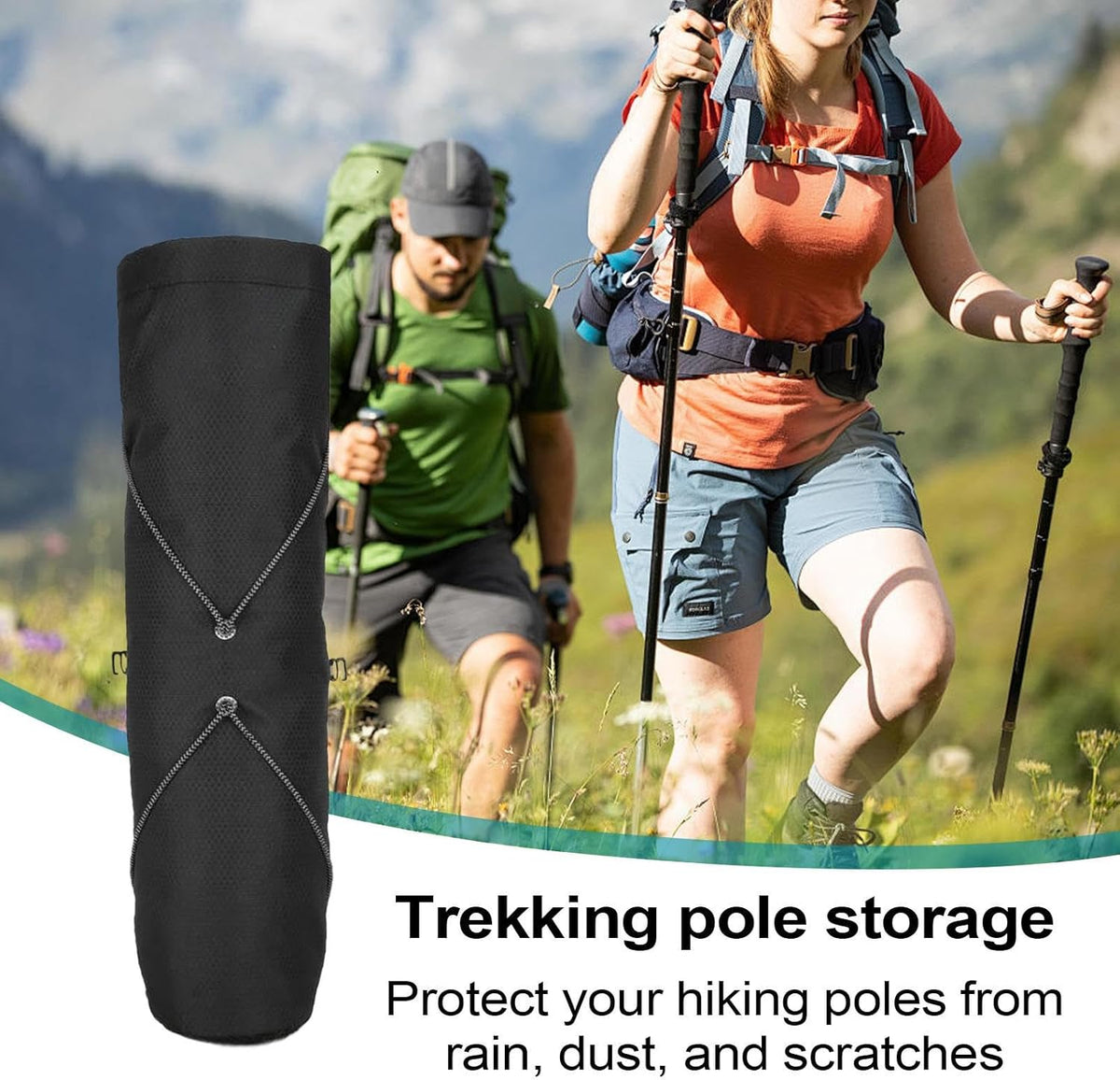 Lichtgewicht trekkingstok quiver tas