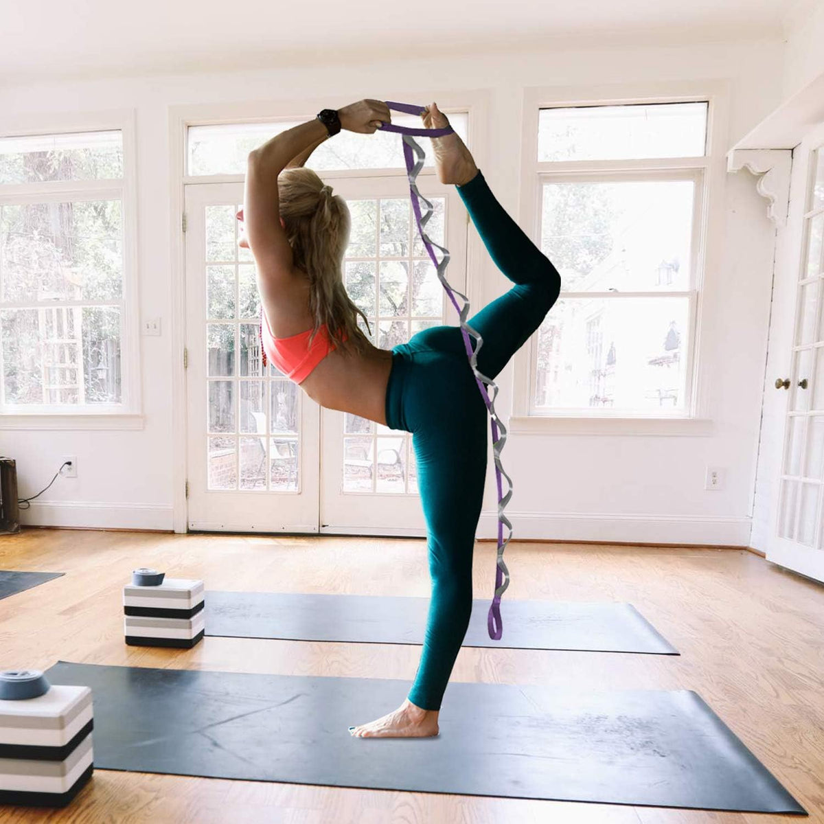 Yogaband met 12 lussen
