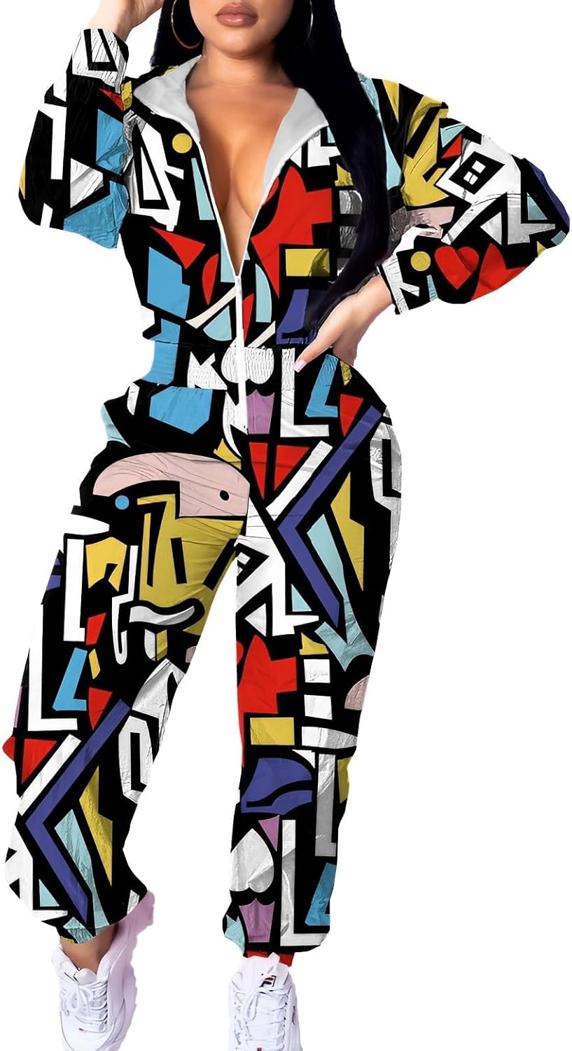 Retro dames windbreaker jumpsuit