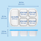 Voedselopbergdozen met 5 vakken, set van 8 — afbeelding 4