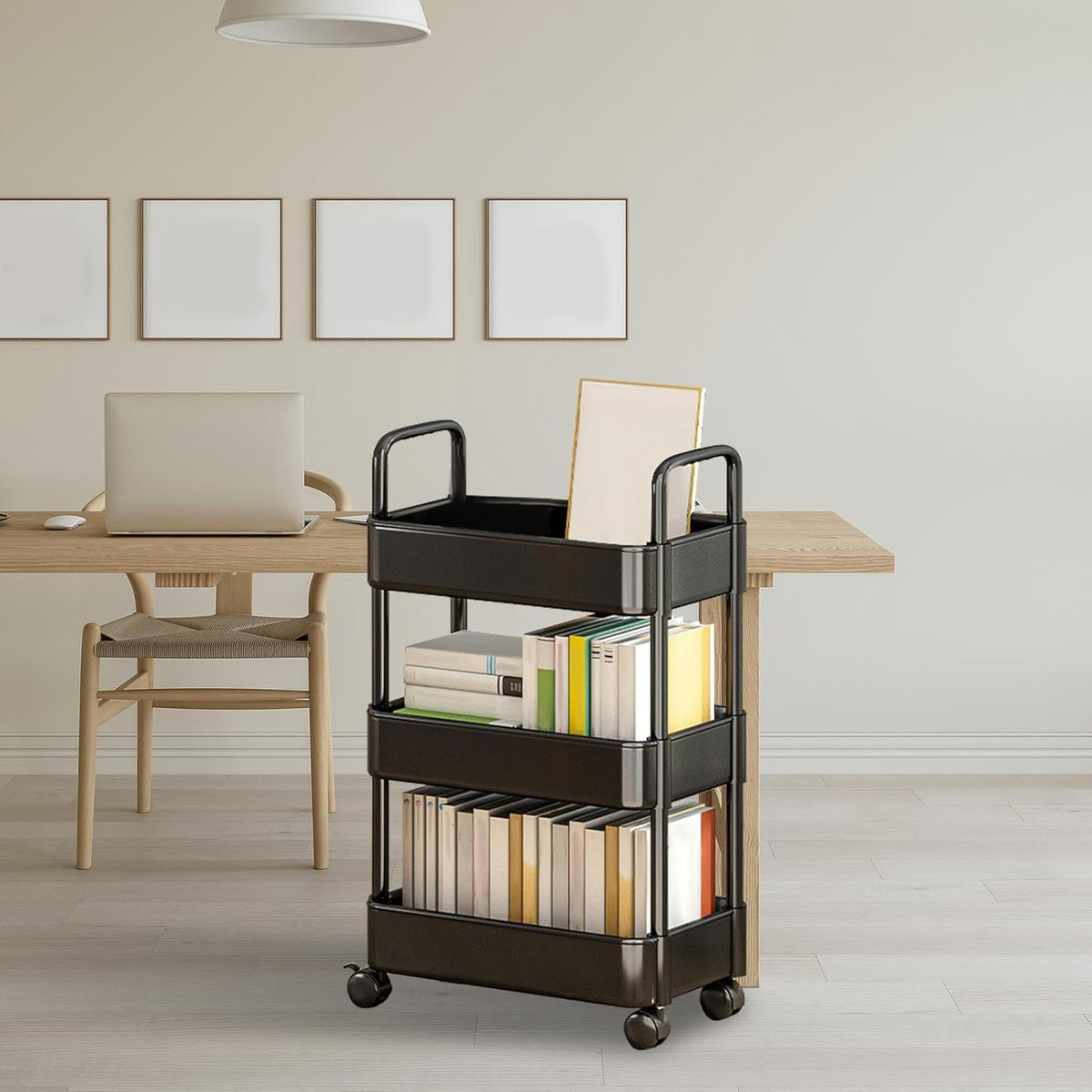 Rollende utility kar met wielen & handvat