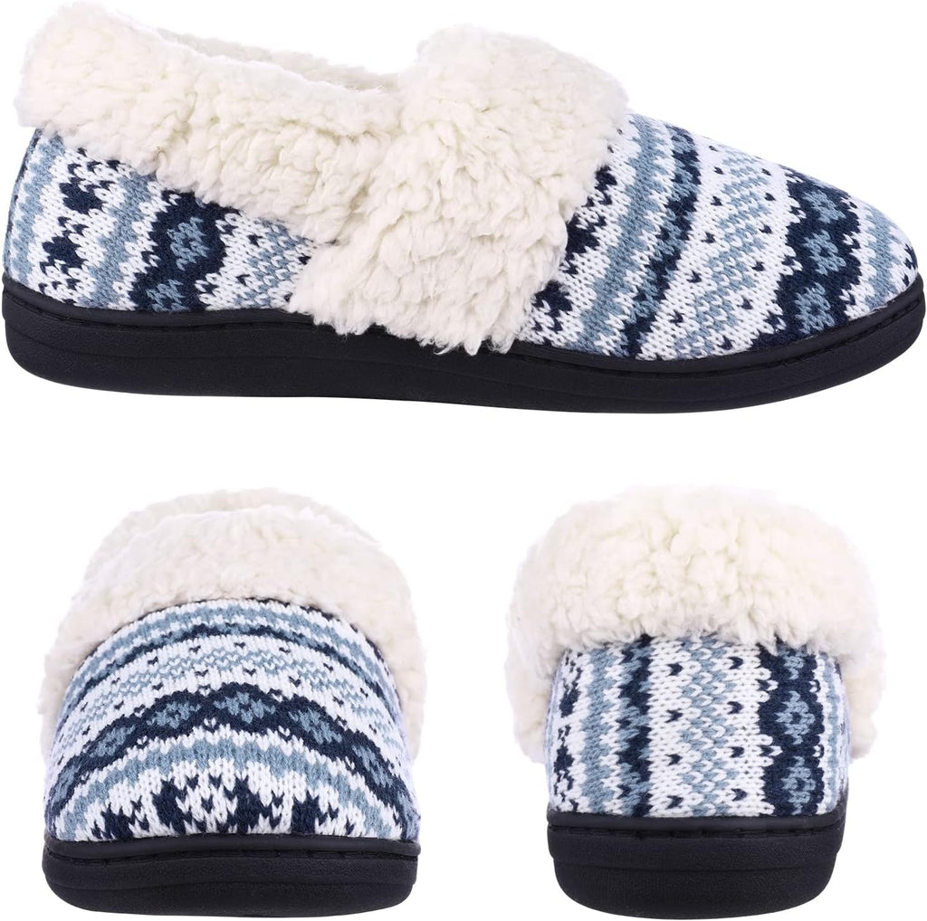 Winterse gebreide pantoffels