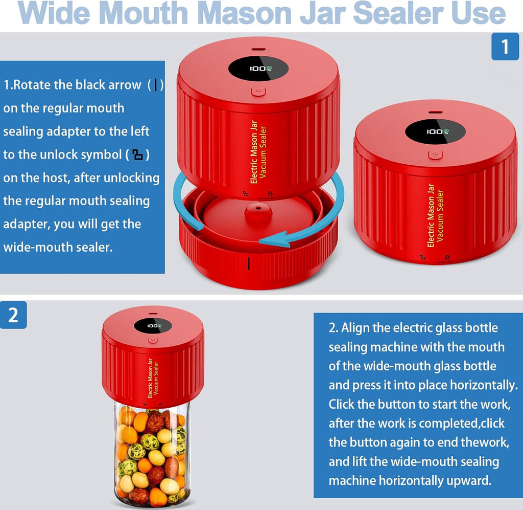 Elektrische vacumeerset voor Mason Jars — afbeelding 9