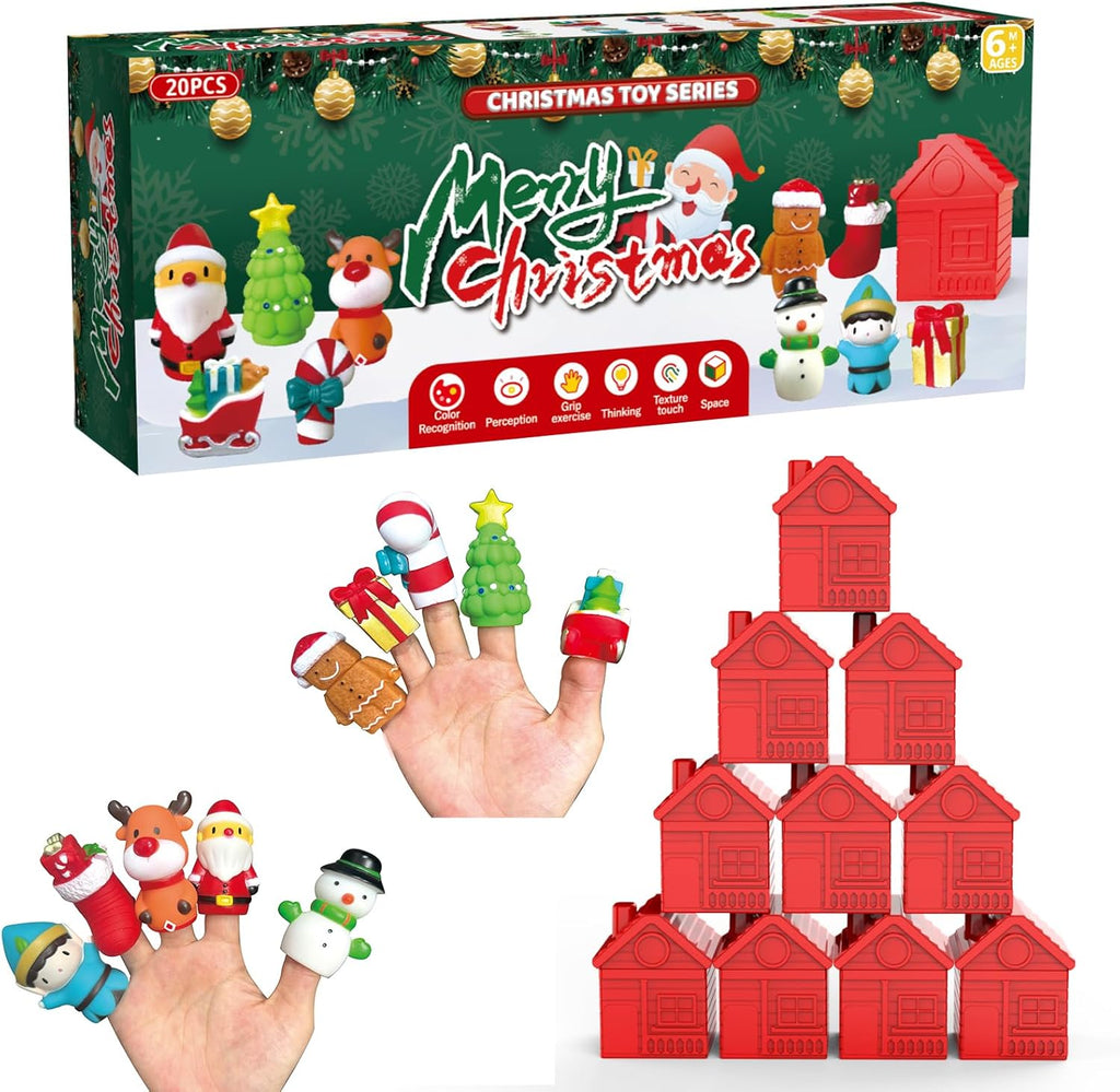 Kerst vingerpoppen set